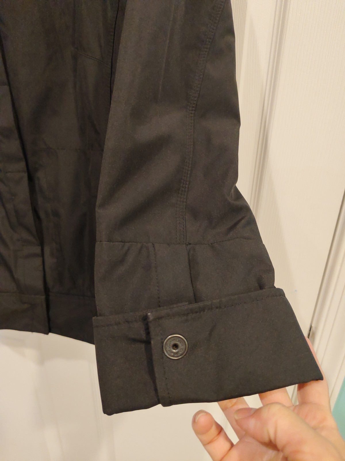 Vintage GAP Thin Black Button Polyester Coat Jack… - image 4