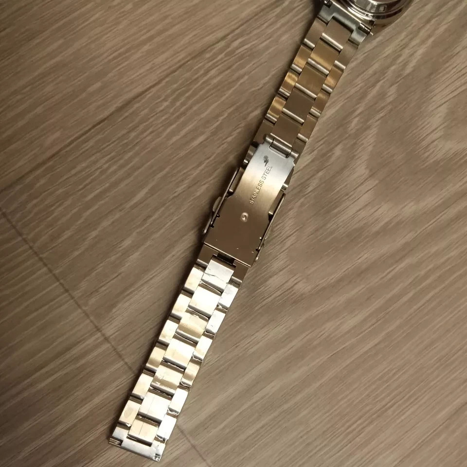 18mm 20mm Stainless Steel Brushed Metal Strap Bracelet Fits Seiko 7s26 6R15 4R36 image 2