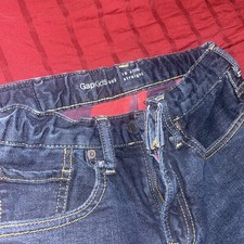 Gap Kids 1969 Straight Fit Dark Wash Denim Jeans Size 16 Red Insulated