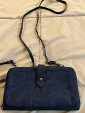 Sakroots Eco Twill Large Smartphone Crossbody Indigo Tonal Spirit Desert 8  X 4  