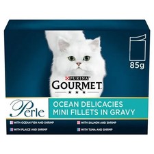 Image of GOURMET Perle Ocean Delicacies in Gravy Wet Cat Food 48 x 85g Pouches