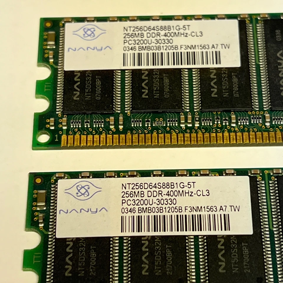 Nanya Elixir 256MB x4 1GB DDR-400MH2-CL3 Memory RAM PC3200U30330 Apple PowerMac - Image 3 of 4