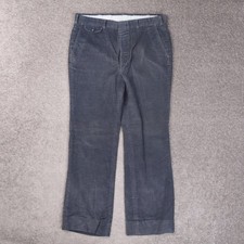 Vintage Lee Regular Fit Straight Leg Corduroy Pant Mid Rise Gray Size 34x30