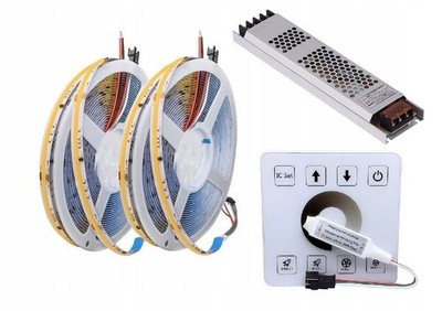 COB LED Strip, Flowing Water Effect, 10m, with Controller, Cool White