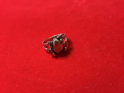Frosch Ring Beine Gelenkarme Beine 3D Figural 925 Sterling Silber Gr. 6,5