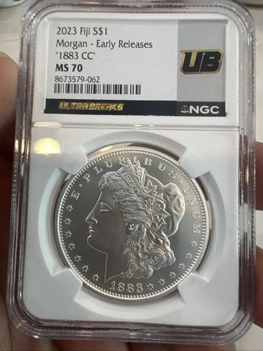 2023 Fiji S$1 Morgan FDI 1883-CC MS70 Silver Dollar NGC Early Releases MS70