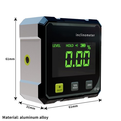 Digital Angle Finder with Laser, 4-Side Magnetic Angle Gauge for Woodworking TL - Picture 10 of 13