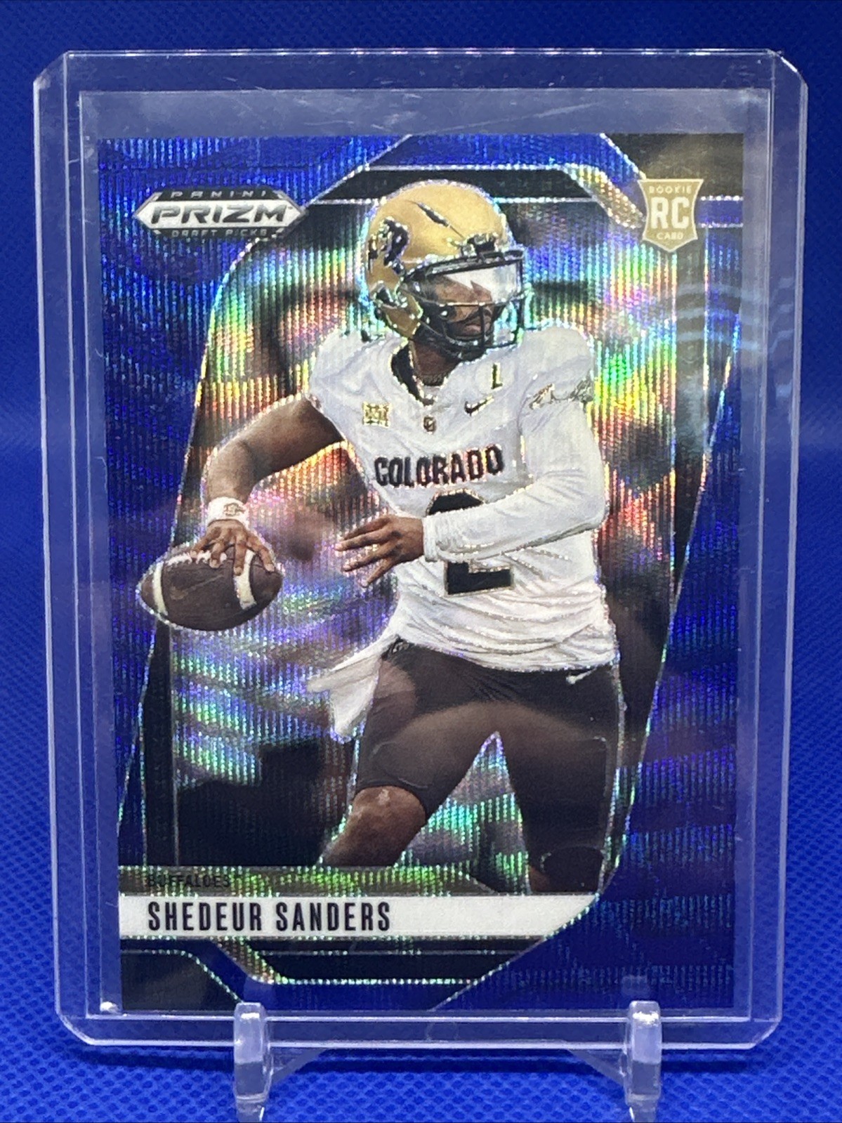 2025 Panini Prizm Draft Picks - Shedeur Sanders #19 Blue Wave Prizm /299 (RC)