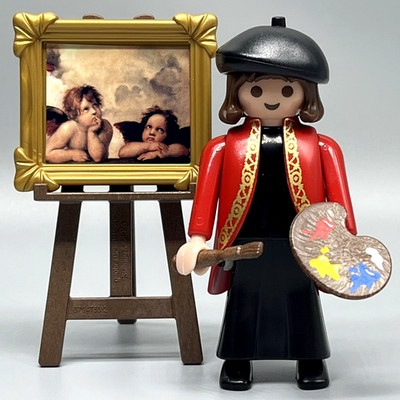 Playmobil Angels Cherubs Raphael Santi Artist Painting Male Painter Adult Figure