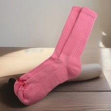 Women's VTG Socks Soft Thick Crew Orlon Acrylic Pink USA Sz 9-11 TCK