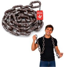 Morph Large Halloween Plastic Chains Jumbo 72 Inch Fake Rusty 6 ft Plastic Li...