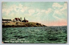 Vintage Spruce Head ME White Head Light from Water Postcard Hugh C. Leighton