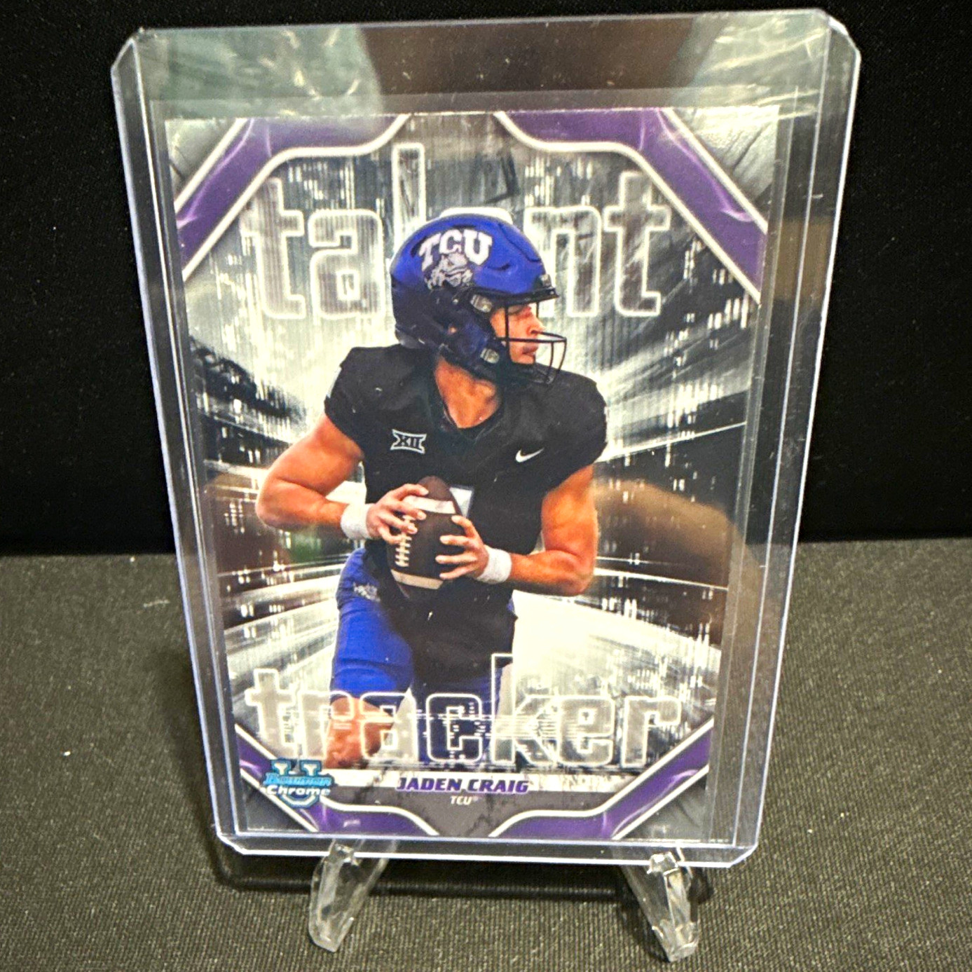 Topps Chrome Jaden Craig TCU Horned Frogs Talent Tracker Insert #TT-22 2025