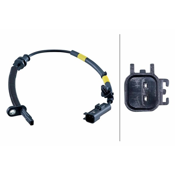 Sensor Raddrehzahl 2-Polig Hallsensor 363 Mm Kabel Hella FüR Ford-image