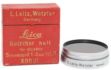 Vintage Leica Filter XOOUI red filter bright in original red maker box for Su...