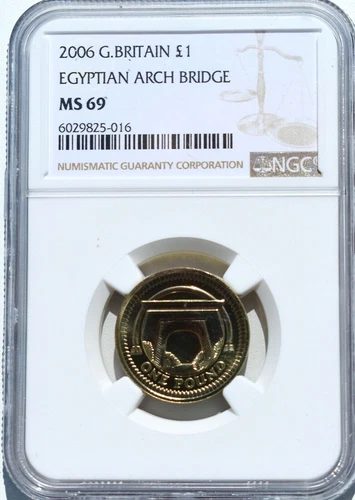 2006 Pound Arch Bridge £1 NGC MS69 Great Britain 