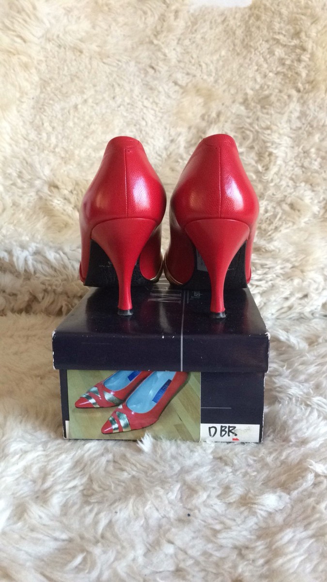 MEDA パンプス　レッド MEDA Japanese  high hi pointed heels  red gold 23.5cm