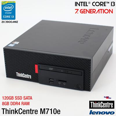 IBM LENOVO THINKCENTRE M710e i3 7100 COMPUTER PC WINDOWS 10 240GB SSD 8GB RS-232