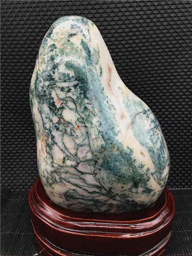 7.78Lb  Natural water grass agate rough polishing specimen healing,+ stand   - Picture 5 of 11