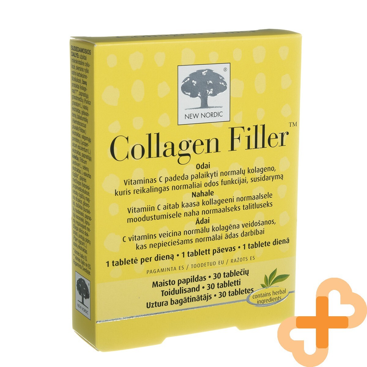 NEU NORDIC Skin Care Collagen Filler Supplement 30 Tabletten Vitamin C Minera...