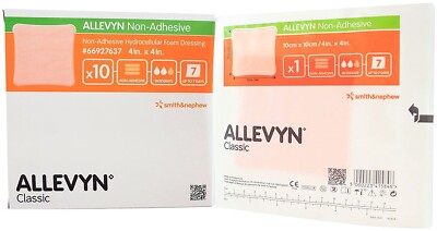 *10-Pieces* Smith & Nephew Allevyn Non-Adhesive Foam 4'' x 4'' Dressing 66927637
