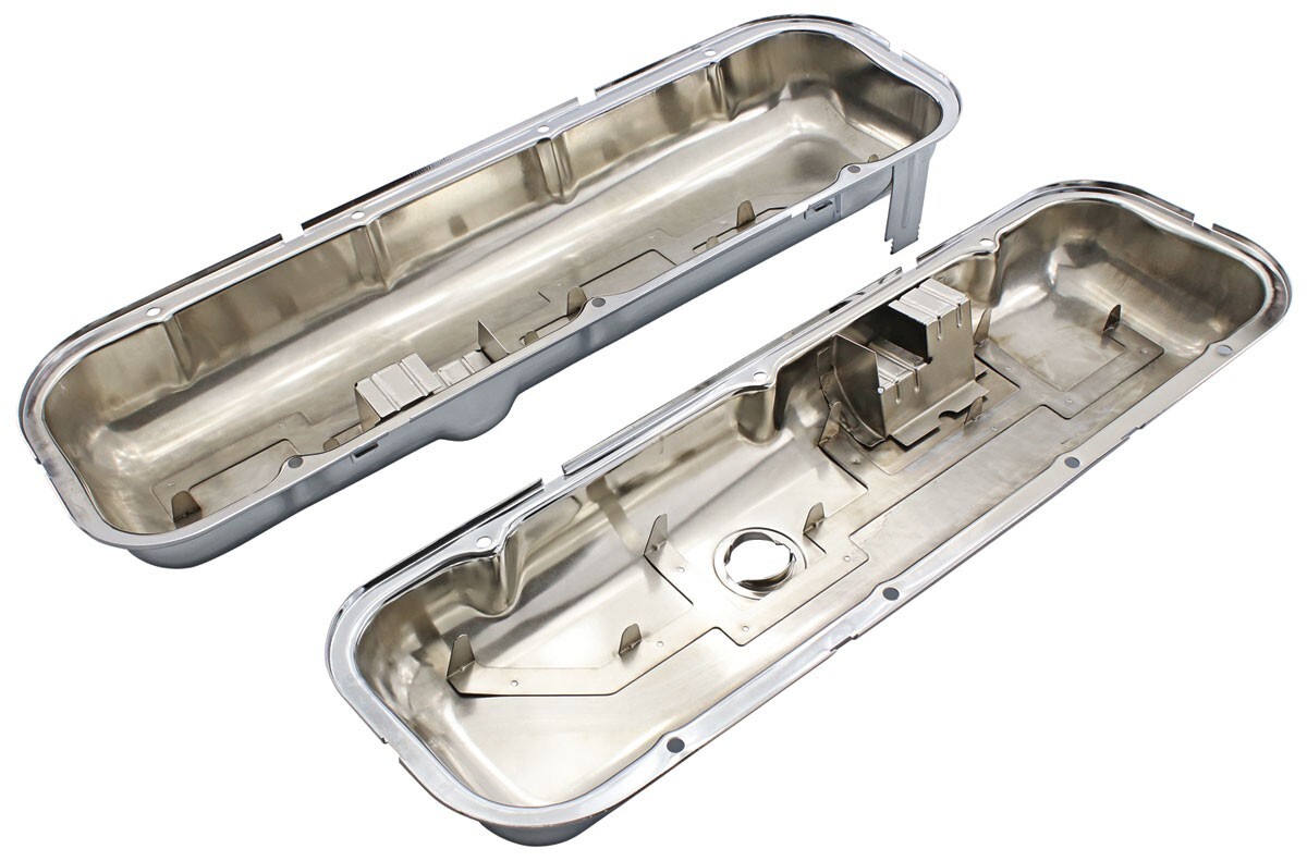 6572 Chevrolet Chrome Valve Covers BBC 396 427 454 Drippers KIT 41