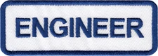 Patch - Engineer Name Tag Train Railroad 3.5" Embroidered Sew Iron On #16304 New