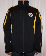 Pittsburgh Steelers NFL Mens 3 Layer Soft Shell Bonded Jacket with Fleece Lining