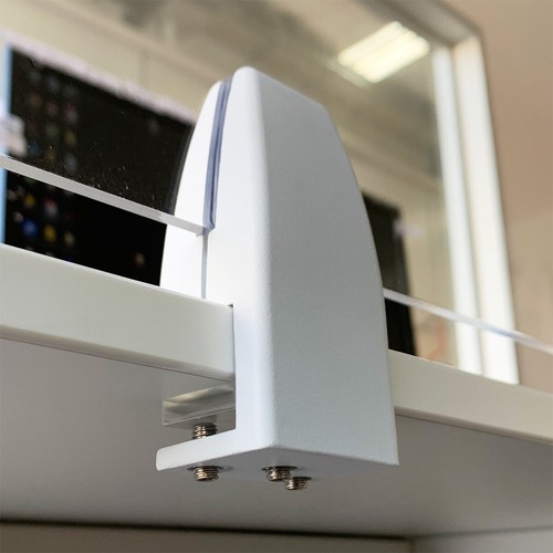 80cm High Table Edge Clamp Sneeze Guard Counter Edge Mounted Safety Screen - Picture 4 of 12