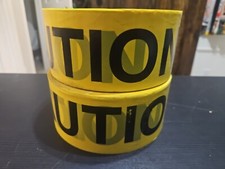 2 rolls Yellow Caution Do Not Enter Barricade Tape 3 inch X 1000 feet Halloween