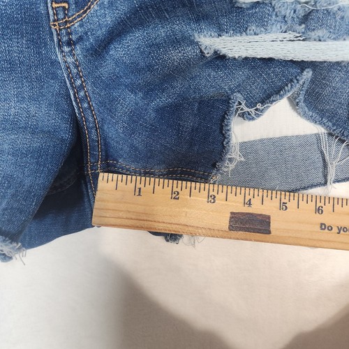 Hollister Womens Shorts Size 30 Blue Denim High-Rise 3" Soft Stretch Distressed - Picture 9 of 10