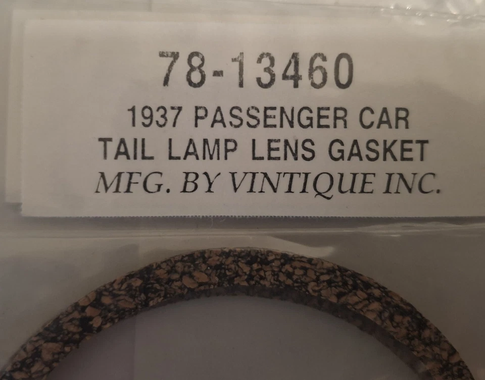 Junta de lente de lámpara trasera de coche Ford 1937 78-13460 Foto 2 de 2