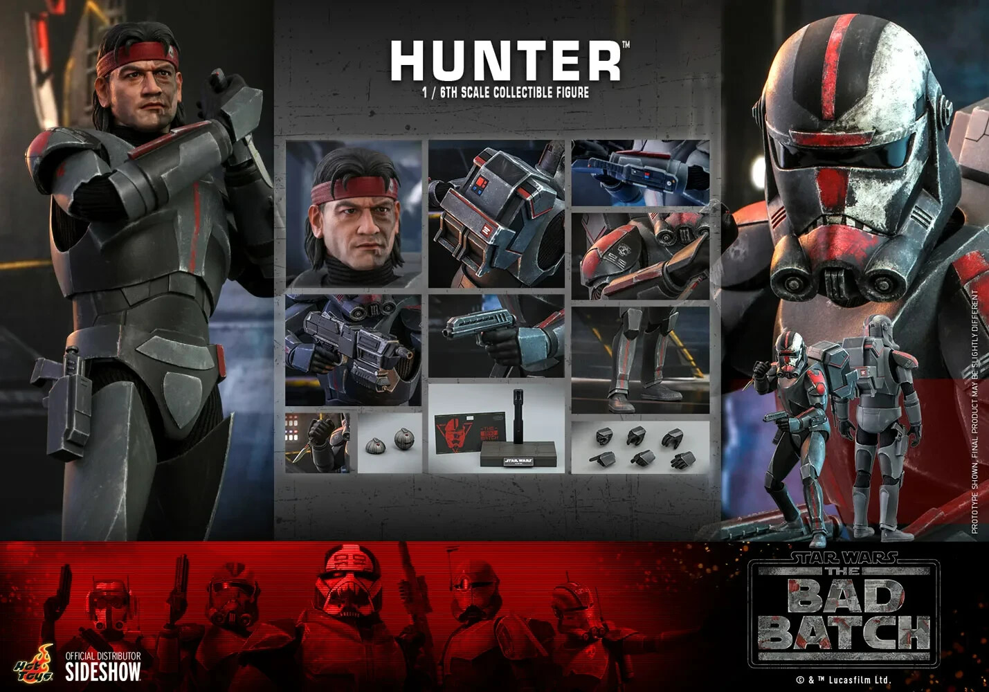 Hot Toys Star Wars The Bad Batch HUNTER 1/6 Scale Figure TMS050 *IN STOCK*  | eBay