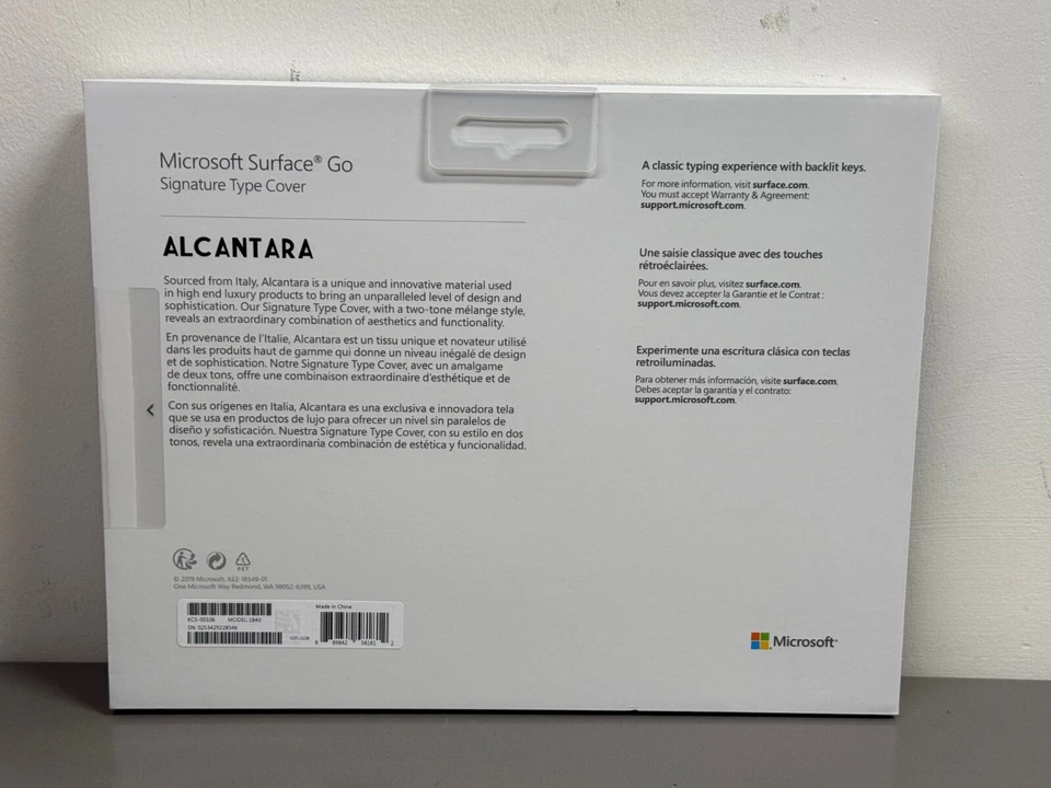 Brand New Microsoft Surface Go Signature Type Cover Ice Blue French KCM-00106 - Image 2 of 3