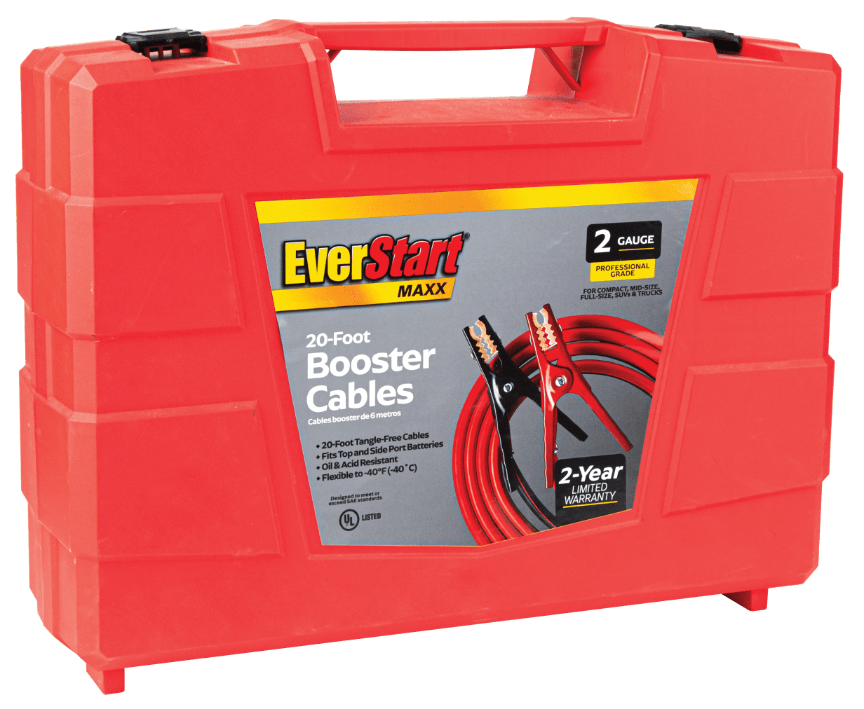 Everstart 20 Foot 2 Gauge, Automotive Booster Cables, Jumper Cables eBay
