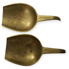 CARL AUBOCK Brass Ashtray Bowl Scoops Austria 1950s Set Of 2 (Two)