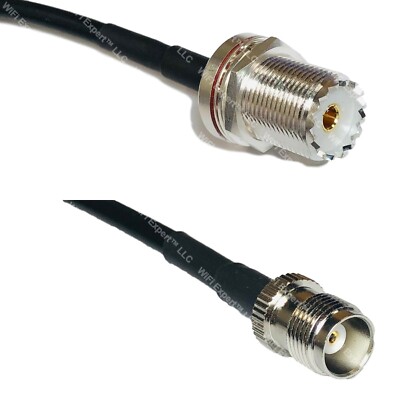 LMR200 UHF FEMALE BULK to TNC FEMALE Coax RF Cable USA-Ship Lot