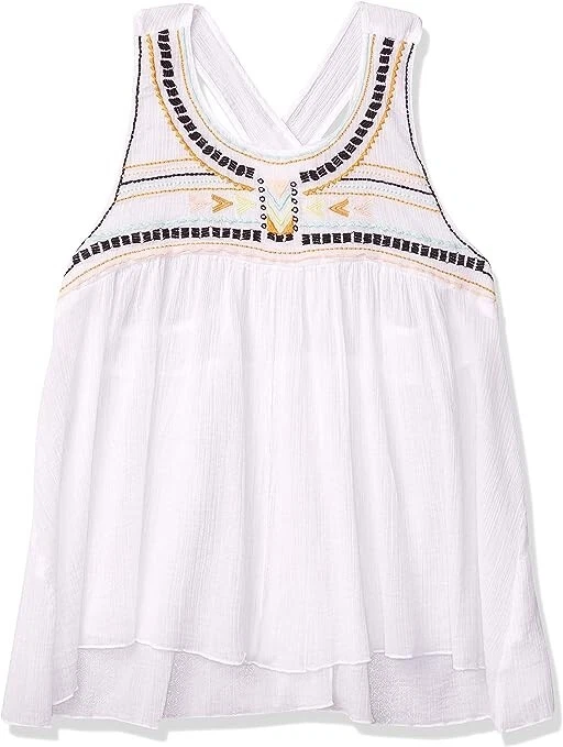 RIP CURL Damen Tribal Mythos Bestickt Tank Top - Weiß, Groß - Bild 3 von 4