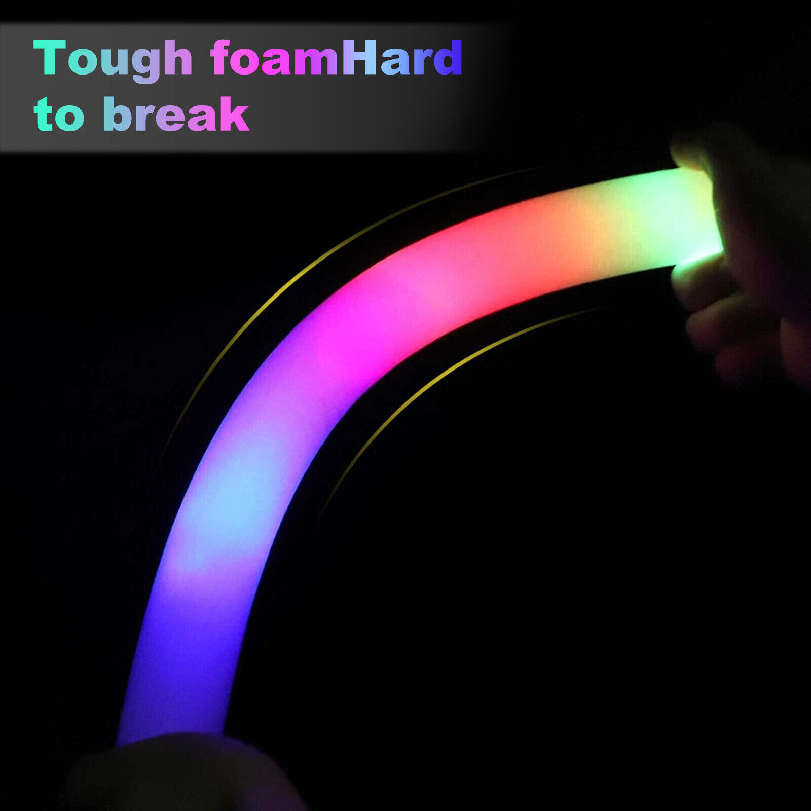 400PCS LED Foam Sticks Light Up Wands Rally Flashing Glow Party Rave