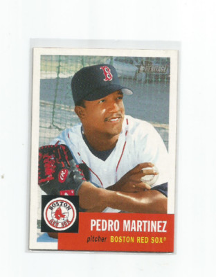 PEDRO MARTINEZ (Boston Red Sox) 2002 TOPPS HERITAGE CARD