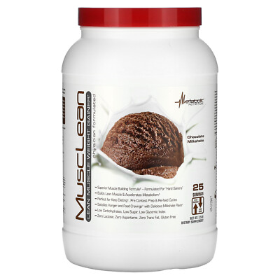MuscLean, Lean Muscle Weight Gainer, Chocolate Milkshake, 2.5 lb