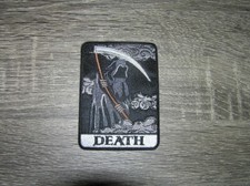Death Tarot Card Grim Reaper Goth Punk Embroidered Iron On Patch 2.5" x 3.5"