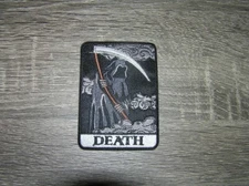 Death Tarot Card Grim Reaper Goth Punk Embroidered Iron On Patch 2.5" x 3.5"