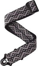 D'Addario Accessories Auto Lock Guitar Strap - Black Geometric 50BAL03