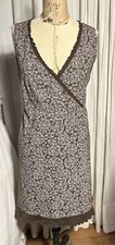 Fresh Produce Womens Brown Beige Floral Sleeveless Dress Sz L Pre-owned