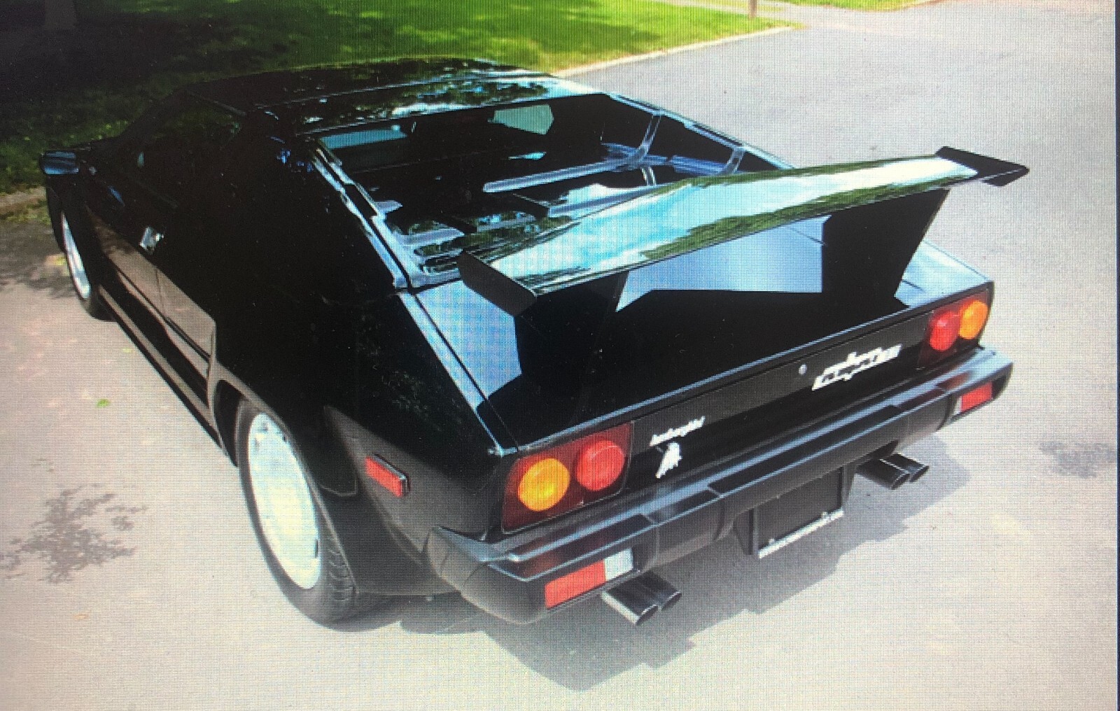 Top Wing 9pc Spoiler W/ Mounting Bracket & Cover For Lamborghini Jalpa 1982-1988