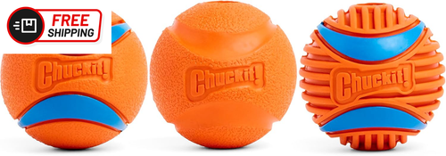 Chuckit! Dog Fetch Ball Medley, Medium, 3 Pack, Ultra, Rugged Balls Included - Picture 10 of 12