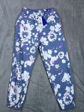 Adidas Women's Originals Floral Elastic Waist Ambient Sky Track Pant Medium