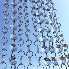 20m Wedding Supplies DIY Clear Acrylic Octagonal Bead Garland Chandelier Hanging