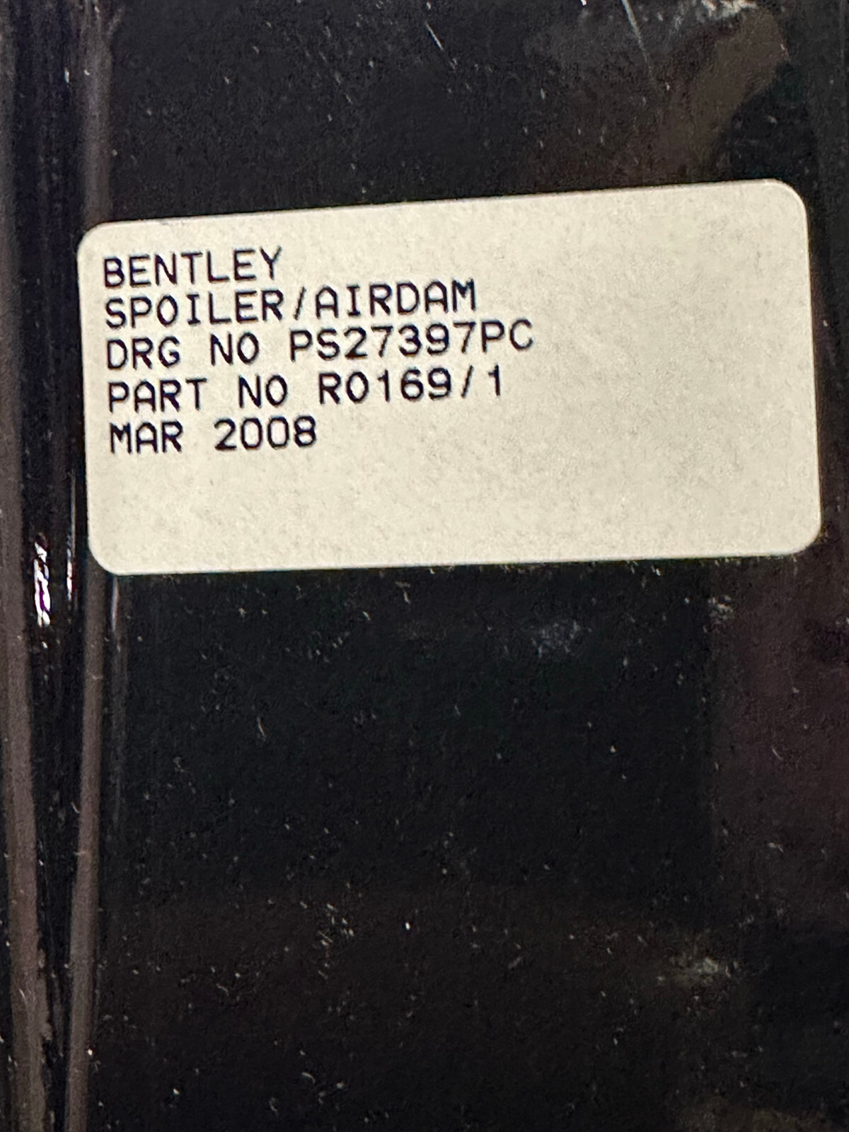 ROLLS ROYCE SILVERSERAPH and Bently  SPOILER AIRDAM NATURALLY ASPIR PS27397PC